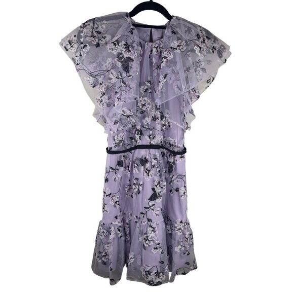 Monique Lhuillier Dresses & Skirts - NWT ML Monique Lhuillier Floral Embroidered Mini Dress Size 4 Embellished Rare